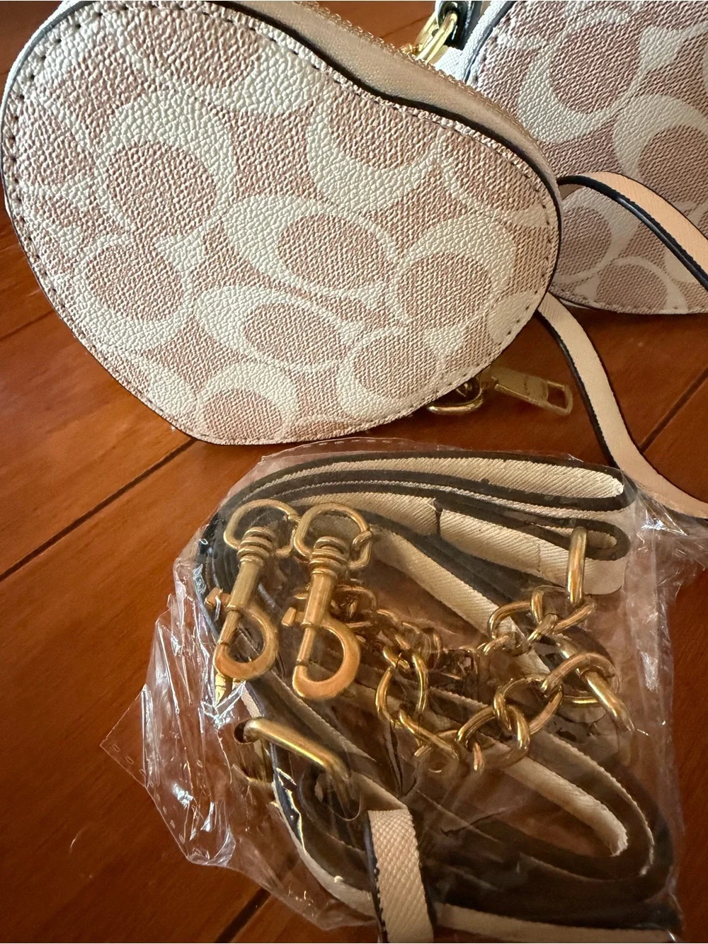 Coach Pink Heart Crossbody with Minnie & Mickey Print